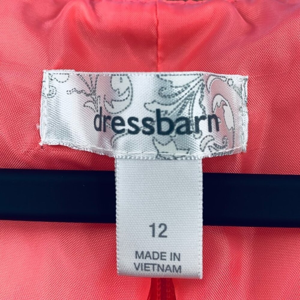 Dressbarn Womens Sheath Dress Size 12 Stretch Floral Pink Elegant Garden Party - Picture 7 of 8